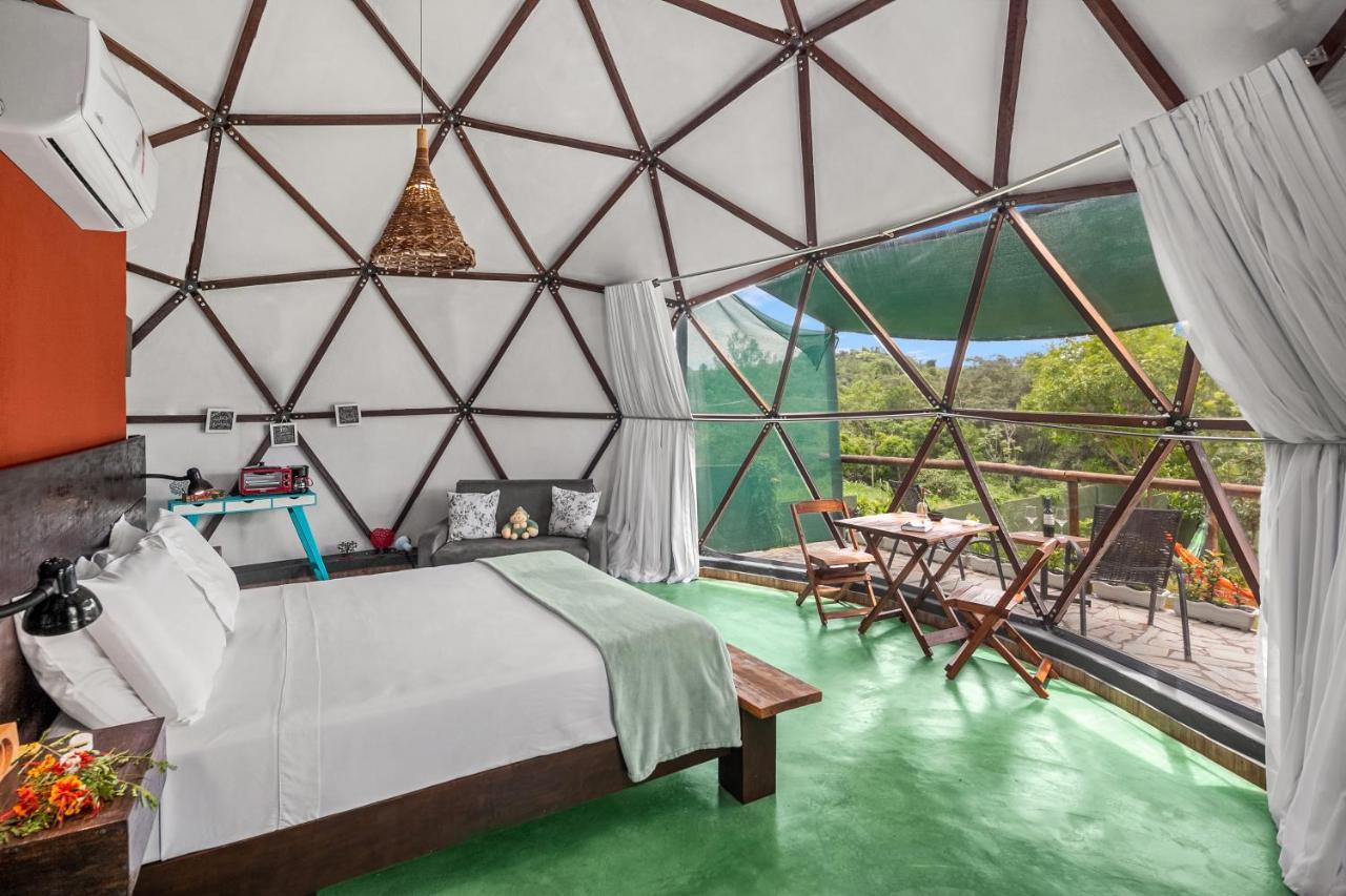Glamping Serra Da Canastra - Casinha De Hortela - Domo Embauba Delfinópolis المظهر الخارجي الصورة